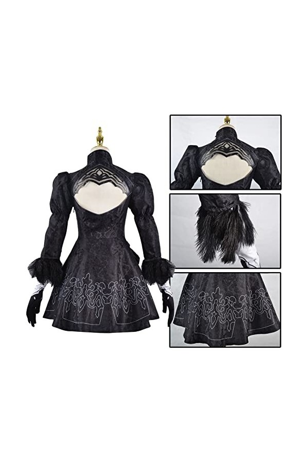 Foanja Automata Déguisement Femme Cosplay NieR YoRHa No.2 Robots Sexy Uniforme Complet Halloween Carnaval Pâques Epiphany Ann