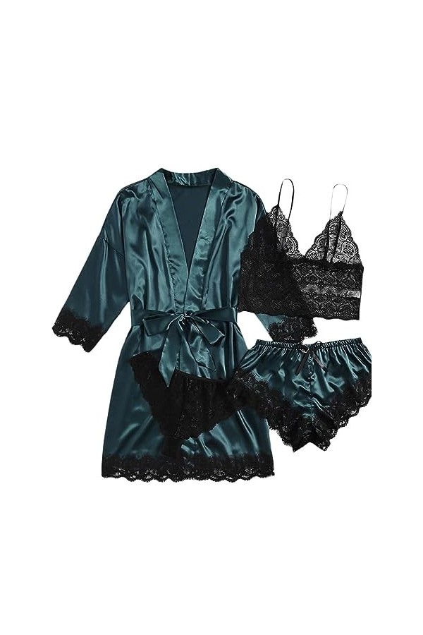 Bas de Lingerie Sexy pour Femmes, Pyjama dété à Bretelles, Robe de Chambre, Lingerie érotique, Ensemble de Chemise de Nuit