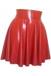 IDOBLO Jupe en Latex Sleek Rubber Fetish,Rouge,M