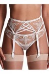 Aubade Tresor Infini Porte-jarretelles taille haute Lingerie de luxe, Vent blanc, X-Small