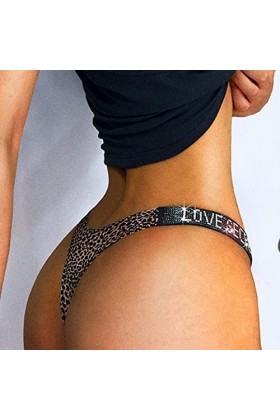 COTCLO Lot de 3 strings pour femme - Taille basse - Culotte sexy - Sous-vêtements sexy pour femme - Sous-vêtements pour femme