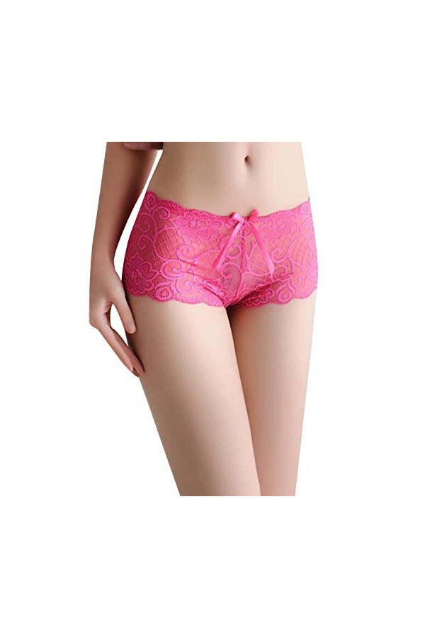 Ghemdilmn Sous-vêtements pour homme sexy et transparent - Culotte en dentelle - Culotte douce pour femme - Taille moyenne - S