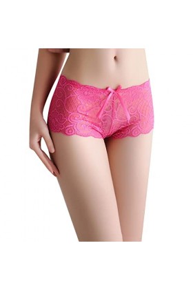 Ghemdilmn Sous-vêtements pour homme sexy et transparent - Culotte en dentelle - Culotte douce pour femme - Taille moyenne - S