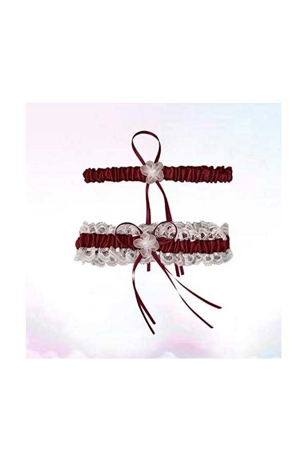 Ceinture pour Dames 1 Paire de Jarretelles de mariée Ceintures Anneau de Cuisse en Dentelle Bande de Jambe Florale pour la fê