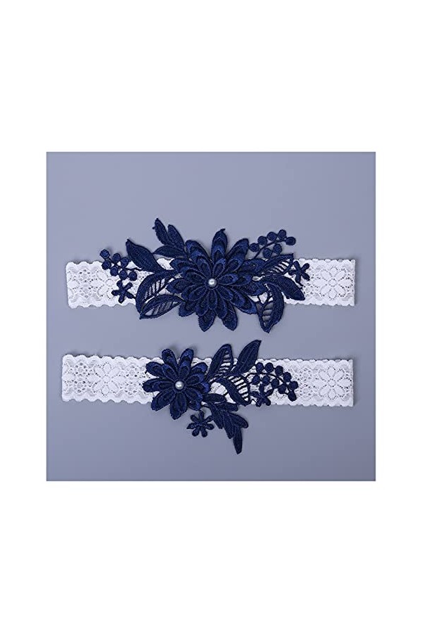 Jarretière de Mariage pour Les mariées, jarretière en Dentelle pour Bal de Mariage, Anneau de Jambe Couleur : Beige Beige 