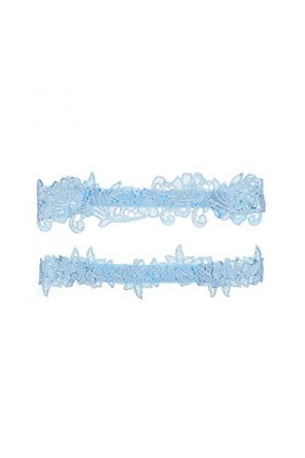 Jarretière de Mariage Ensemble Jarretelles en Dentelle Ceinture mariée jarretière Cadeau Couleur : Bleu Ciel Ciel Ciel 