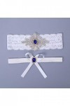 Ceinture Mariage mariée jarretière Dentelle Strass jarretière Ceinture Accessoires de mariée décoration 1 Ensemble