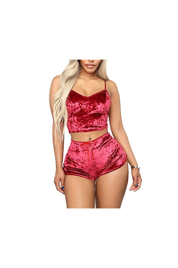 AKAZI Lingerie Sexy Nouvel Ensemble de Soutien-Gorge Pyjama Deux pièces Sexy Marron 2 XX Vert 3XL 