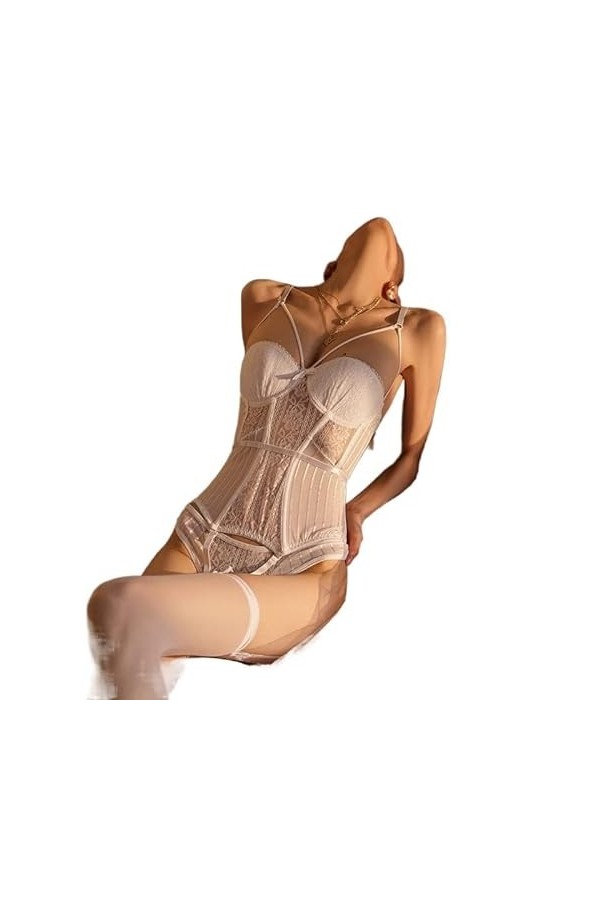 MERNEL Vêtements sexuels sous-vêtements érotiques Gilet Pure Desire Dentelle Passion Collants Tentation jarretière Uniforme C