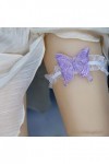 EXENXA Anneau de Jambe en Dentelle Jarretière de Jambe Sexy Accessoires de Mariage Jarretières de Bal Extensibles Color : C,