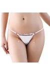 ZHINIAN Culotte fine en dentelle pour femme - String ouvert sans couture - Culotte taille basse par rapport aux sous-vêtement