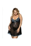OQHAIR Baby Dolls Femme Lingerie Sexy Hot Women 3 Couleurs Perspective Dentelle Robe Sexy Chemise+Thongs sous-Vêtements Linge