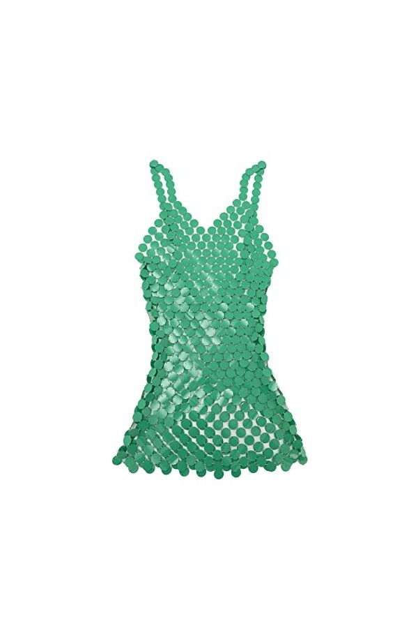 Robe Sexy pour Femme Robe à Paillettes Faite à la Main Robe de Soirée Sexy pour Femme Sling Robe Sexy Accessoires de Corps Bi