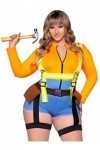 Leg Avenue 2 PC Nailed It Construction Worker, includes zip up romper and reflective garter harness with tool pockets.