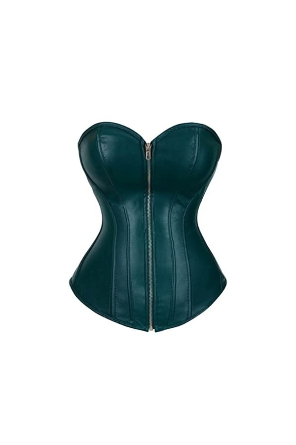 Corset bustier sexy en similicuir pour femme