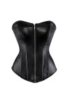 Corset bustier sexy en similicuir pour femme