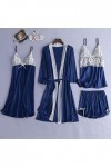 Lingerie sexy pour femme - En soie sexy - Cami - Vêtements de nuit - Ensemble de sous-vêtements - Pyjama avec robe - Lingerie