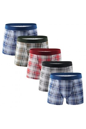 5pcs Boxershorts Hommes européens Plus Taille Masque Boxers Masculins sous-vêtements Boxers Coton Hommes Boxer Shorts Hommes 
