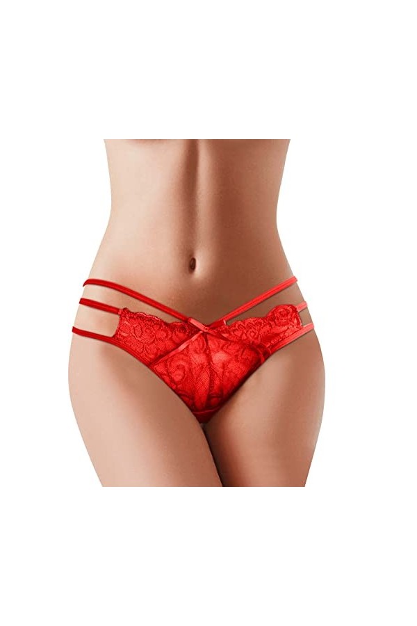 Culotte sexy en dentelle pour femme - String pour femme - Culotte sexy - String taille basse - String en coton pour femme, ro