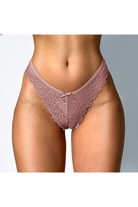 Culotte courte pour femme sexy en dentelle florale en maille Taille basse creuse transparente Grande taille Sous-vêtements fa