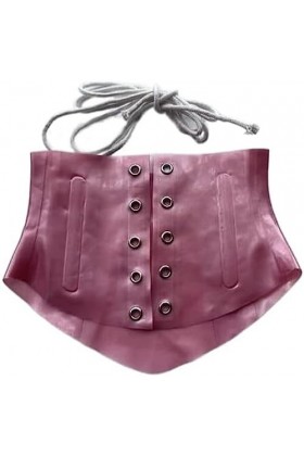 Corset De Cou En Caoutchouc De Collier De Latex Épais Noir Unisexe Fait À La Main Fait Sur Commande,Rose,X-Grand