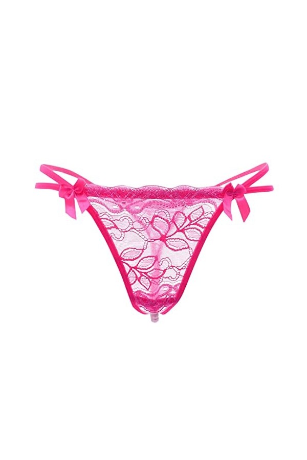 Dasongff String Ouvert Femme Sexy Chic Ficelle Sexy Érotique Culottes Taille Basse Tangas Dentelle G-String Belle Fesses Prov