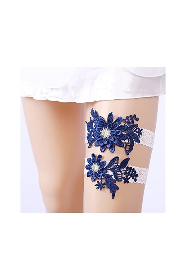 Jarretières Et Bretelles en Dentelle pour Femmes, Jarretière De Mariage pour Les Mariées Couleur: Beige Beige Rose Vif 