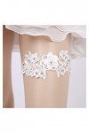 Jarretière en Dentelle Blanche - Accessoires de Mariage Nuptiale Jarretière de fête de Bal élastiquée