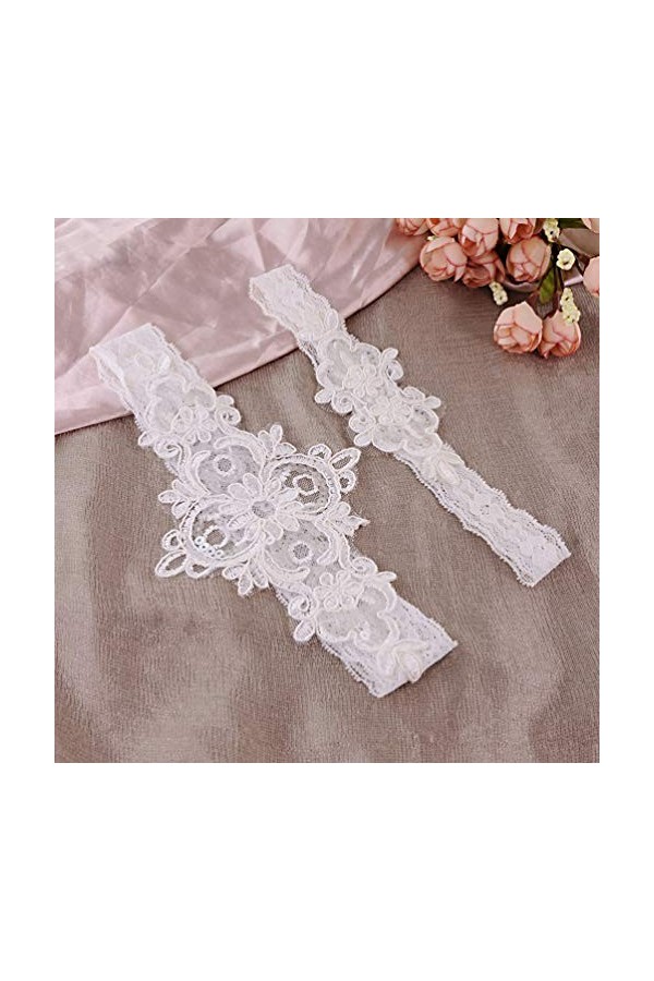 Dames Ceinture mariée jarretière élastique élégant Dentelle Jambe Bande Pied décor jarretière Ensemble Cuisse Anneau Ornement
