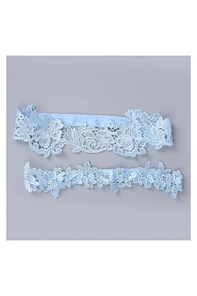 Jarretière de mariée, Jarretière en Dentelle élastique pour Mariage Couleur : Bleu Clair, Taille : 40x5cm Bleu Clair 40x5c