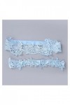 Jarretière de mariée, Jarretière en Dentelle élastique pour Mariage Couleur : Bleu Clair, Taille : 40x5cm Bleu Clair 40x5c