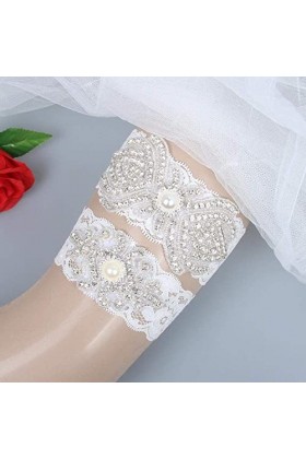 Cadeaux Jarretière personnalisée,Jambes daccessoires de Mariage de mariée Originaux avec Porte-Jarretelles en Dentelle Exten