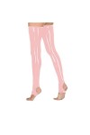 Bas de lingerie en PVC à bout ouvert en cuir synthétique - Chaussettes de danse hautes - Abricot, XL