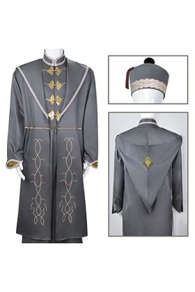 Foanja Dumbledore Déguisement Adulte Cosplay Magie École Directeur Aberforth Dumbledore Uniforme Manteau Veste et Chapeau Com