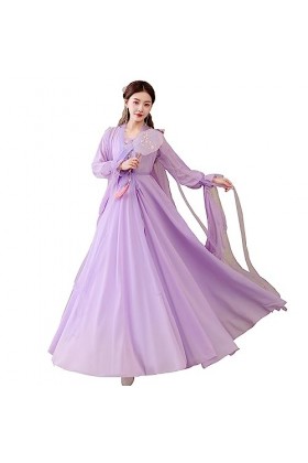 Hanfu Robe Hanfu De Style Chinois pour Femmes Robe De Fée Fluide Costume De Scène Étudiant Halloween Noël Déguisements Cospla