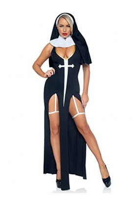Leg Avenue scala 86972 00701 Sultry Siner Costumes, Black, White, Standard Size