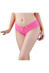 Bringbring Femmes Culottes Sexy Creux Rose Transparent Hot Cross Strap Briefs