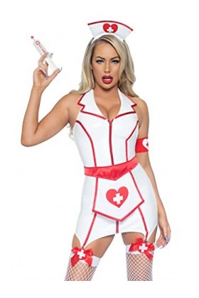 Leg Avenue scala 86985 06225 He Hottie Costumes, White, Red, standard size