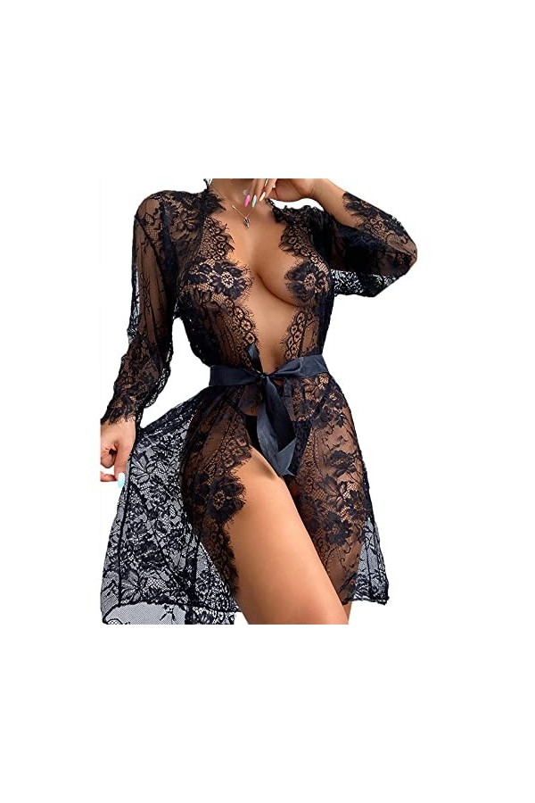 AKAZI Lingerie Sexy,Femmes Lingerie Tempting Sexy,sous-Vêtements en Maille Perspective Sexy,Ensemble de Pyjamas Sexy Tentatio