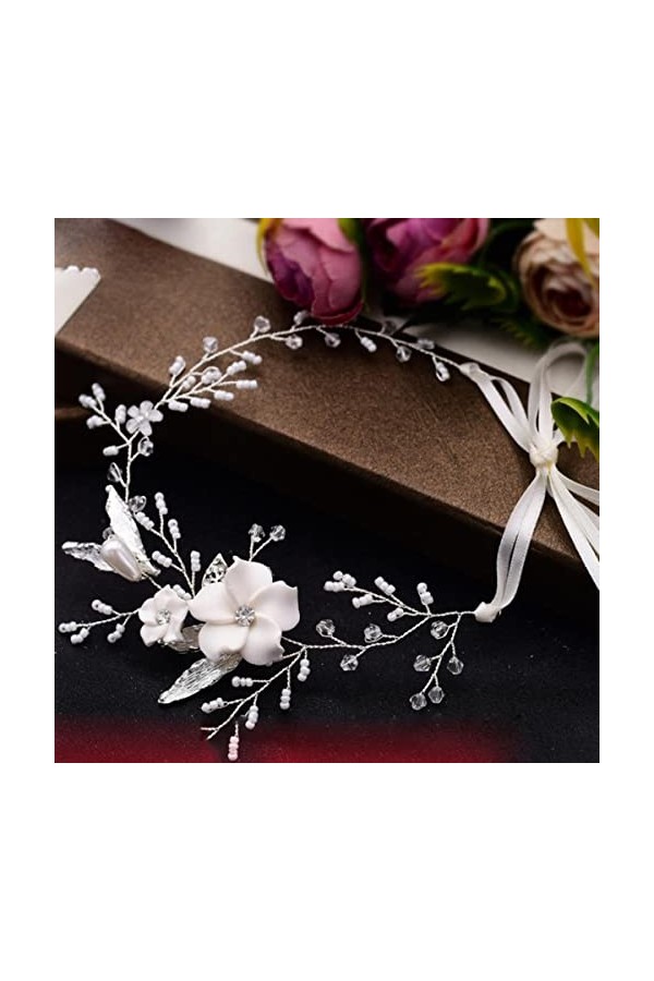 Jarretière de Mariage Perles de Cristal Blanc Jarretelles Sexy pour Femmes/Femmes/mariée Cuisse Anneau Jambe jarretière-HT03 