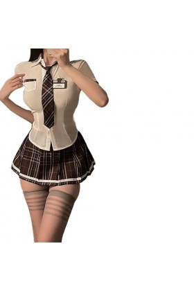 MERNEL Vêtements sexuels sous-vêtements érotiques Sexy étudiant vêtements cos Uniforme Tentation jk Jupe Courte Stockage Mort