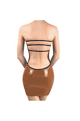 UUKR Femmes Sexy Robe Sexy Dossier Plus Taille Dame Sans manches Coffre Stretch Mini Dress Party Club Porter des robes de bou