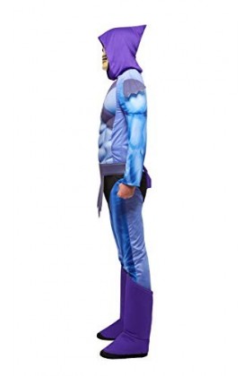 He-Man Skeletor Costume with EVA Chest, Jumpsuit, Belt, Bootcovers & Mask, L 