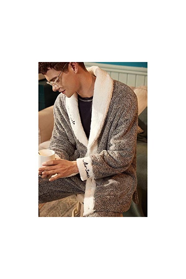 Robes De Chambre Et Kimonos Quelques Pyjamas En Molleton Corail Quelques Pyjamas En Velours Corail Hommes Décontractés Confor