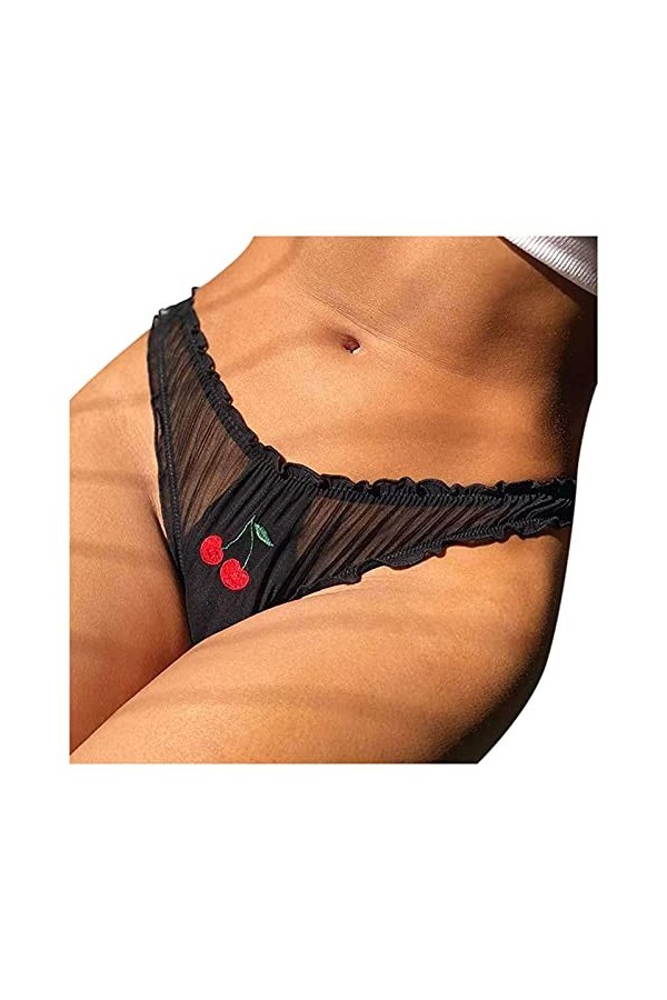 MJGkhiy En culotte creuse sexy sous-vêtements lacets pour femmes crochet culotte dentelle lingerie sexy, Rose, S