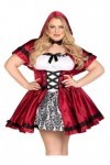 Leg Avenue Gothic Red Riding Hood Adult Sized Costumes, Rouge/Blanc, 1X-2X pour Femmes