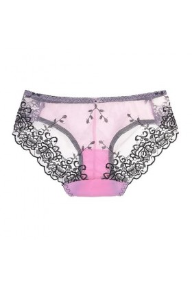 MKIUHNJ Sous-vêtements homme sexy D brodé sexy culotte pour femme, culotte en dentelle en maille, culottes à taille basse, ho