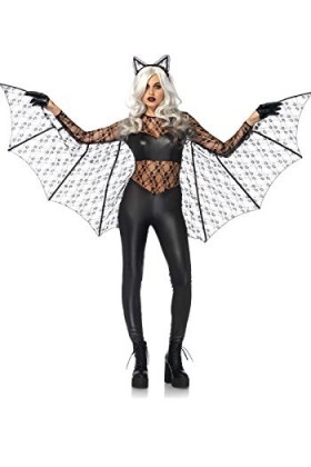 Leg Avenue- Black Magic Bat Adult Sized Costumes, 85540-00101-Medium-Black, Noir, M EUR 40-42 
