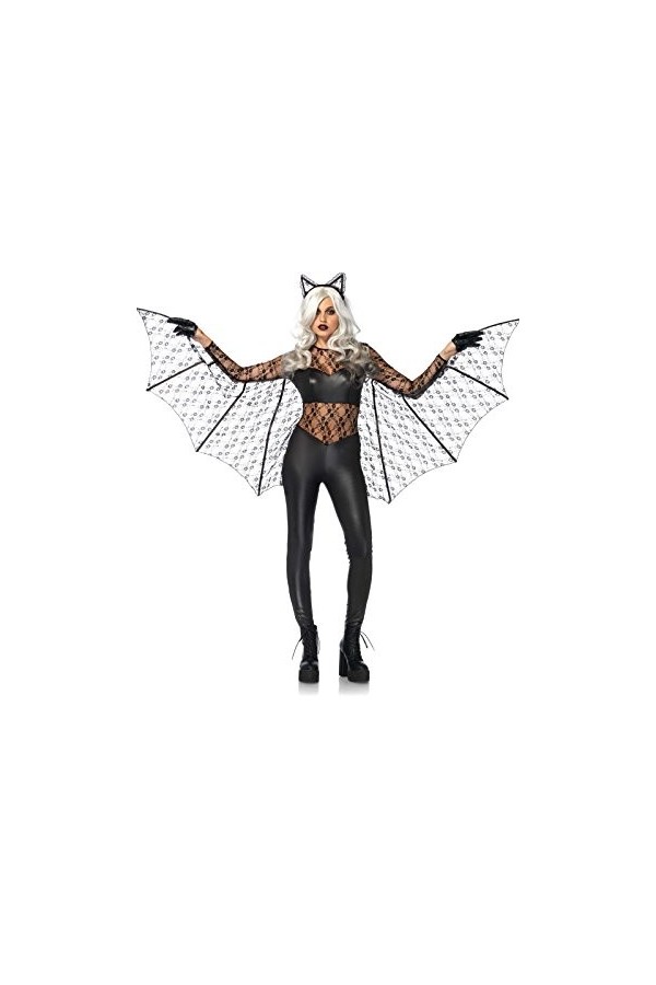 Leg Avenue- Black Magic Bat Adult Sized Costumes, 85540-00101-Medium-Black, Noir, M EUR 40-42 
