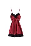 Ensembles de vêtements de Nuit pour Dames Sexy Silks Cami New Women Sexy Set Fashion Camisole Sleepwear Satin Soie Lingerie S